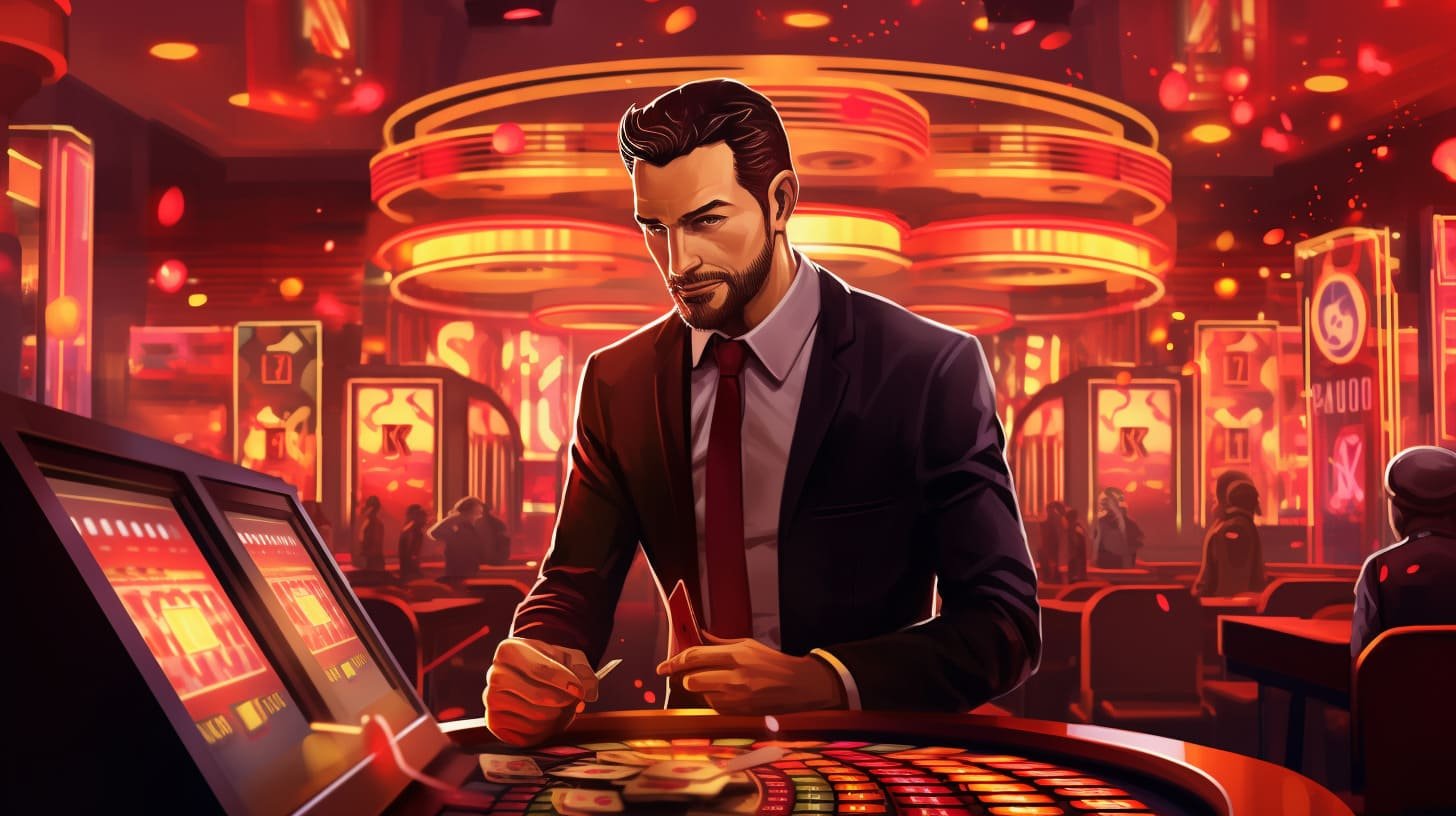 luckyfis Slots Mobile APP ဖြင့် ကစားနေသောမြင်ကွင်း